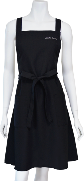 黒のエプロン ブラックエプロン シュクココロ本店 ステキな可愛いエプロン通販